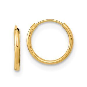 9mm Children's Endless Hoop Earrings in 14k Yellow Gold
